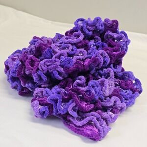 Handmade‎ Women’s Ruffle Scarf Purple Blue
